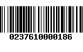 Código de Barras 0237610000186