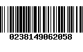 Código de Barras 0238149062058