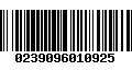 Código de Barras 0239096010925