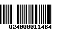 Código de Barras 024000011484