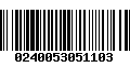 Código de Barras 0240053051103