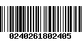 Código de Barras 0240261802405