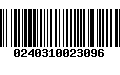 Código de Barras 0240310023096