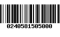 Código de Barras 0240581505000