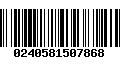 Código de Barras 0240581507868