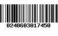 Código de Barras 0240603017450