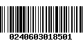 Código de Barras 0240603018501