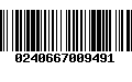 Código de Barras 0240667009491