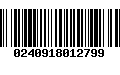 Código de Barras 0240918012799