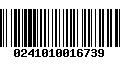 Código de Barras 0241010016739