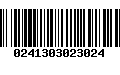 Código de Barras 0241303023024