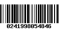 Código de Barras 0241998054846