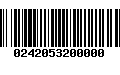 Código de Barras 0242053200000