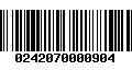 Código de Barras 0242070000904