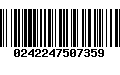 Código de Barras 0242247507359