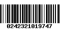 Código de Barras 0242321019747