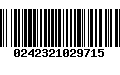 Código de Barras 0242321029715