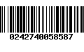 Código de Barras 0242740058587