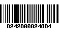 Código de Barras 0242800024804