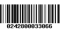 Código de Barras 0242800033066