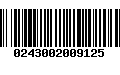 Código de Barras 0243002009125