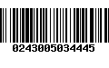 Código de Barras 0243005034445