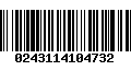 Código de Barras 0243114104732