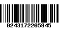 Código de Barras 0243172205945