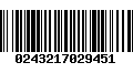 Código de Barras 0243217029451