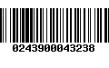 Código de Barras 0243900043238