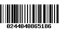 Código de Barras 0244040865186