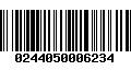 Código de Barras 0244050006234