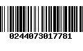 Código de Barras 0244073017781