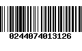 Código de Barras 0244074013126