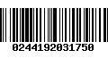 Código de Barras 0244192031750