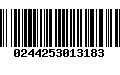 Código de Barras 0244253013183