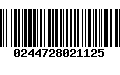 Código de Barras 0244728021125