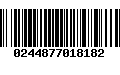 Código de Barras 0244877018182