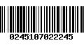 Código de Barras 0245107022245