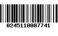 Código de Barras 0245110007741