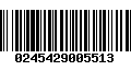 Código de Barras 0245429005513