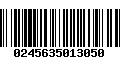 Código de Barras 0245635013050