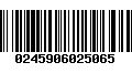 Código de Barras 0245906025065