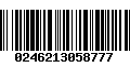 Código de Barras 0246213058777