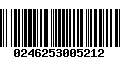 Código de Barras 0246253005212