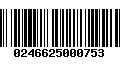 Código de Barras 0246625000753