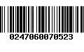 Código de Barras 0247060070523