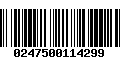 Código de Barras 0247500114299