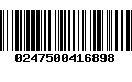 Código de Barras 0247500416898