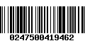 Código de Barras 0247500419462